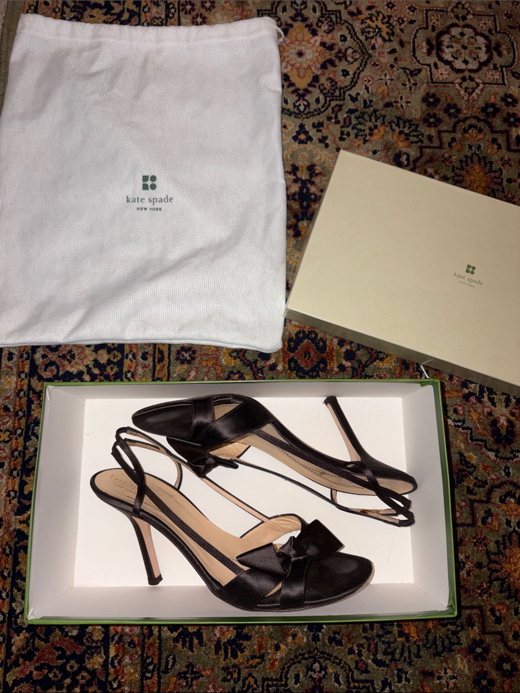 Kate Spade Green And Cream Branded Shoe Box